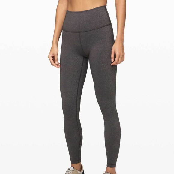 Lululemon High-Rise Wunder Under Leggings 31" Heathered Black (Size 6) - Picture 1 of 9